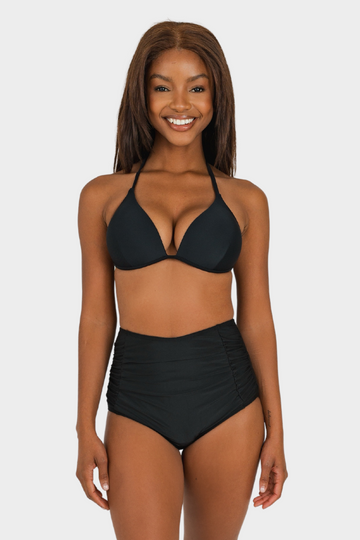 Bacon Bikinis Bikini Top Glow Push Up Top // Black